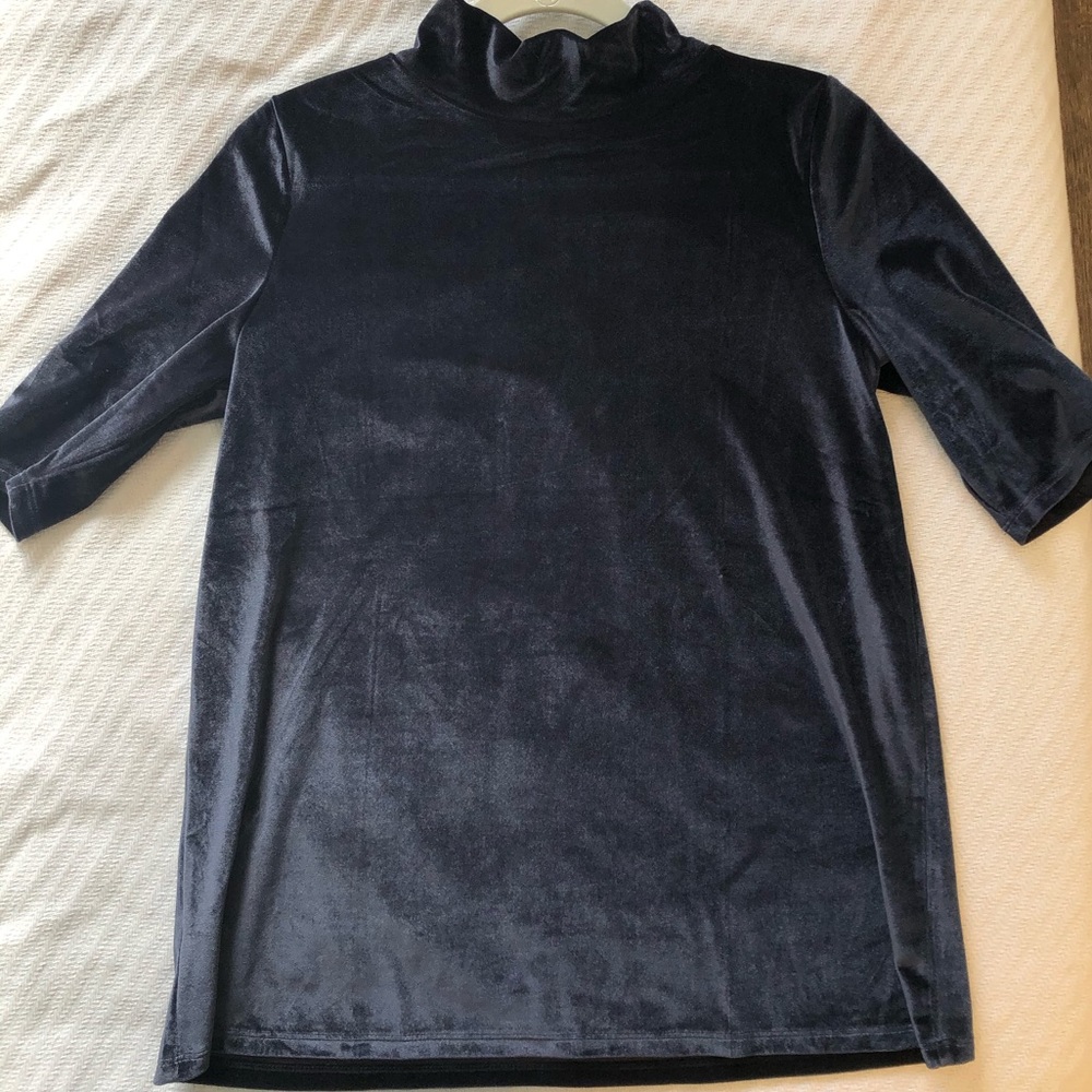 Loft, velvet mock neck too.
